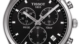 Buy Shop Tissot PR 100 Chronograph Black Dial Black Leather Strap Watch For Men - T101.417.16.051.00 USA Online