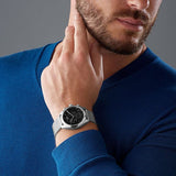 Buy Shop Tissot PR 100 Chronograph Black Dial Silver Mesh Bracelet Watch For Men - T101.417.11.051.01 USA Online