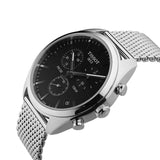 Buy Shop Tissot PR 100 Chronograph Black Dial Silver Mesh Bracelet Watch For Men - T101.417.11.051.01 USA Online