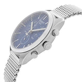 Buy Shop Tissot PR 100 Chronograph Blue Dial Silver Mesh Bracelet Watch for Men - T101.417.11.041.00 USA Online