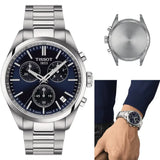 Buy Shop Tissot PR 100 Chronograph Blue Dial Silver Steel Strap Watch for Men - T150.417.11.041.00 USA Online