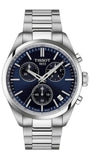 Buy Shop Tissot PR 100 Chronograph Blue Dial Silver Steel Strap Watch for Men - T150.417.11.041.00 USA Online