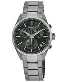 Buy Shop Tissot PR 100 Chronograph Green Dial Silver Steel Strap Watch for Men - T150.417.11.091.00 USA Online