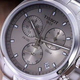 Buy Shop Tissot PR 100 Chronograph Grey Dial Silver Steel Strap Watch for Men - T101.417.11.071.00 USA Online