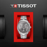 Buy Shop Tissot PR 100 Chronograph Grey Dial Silver Steel Strap Watch for Men - T101.417.11.071.00 USA Online