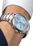 Buy Shop Tissot PR 100 Chronograph Light Blue Dial Silver Steel Strap Watch for Men - T150.417.11.351.00 USA Online