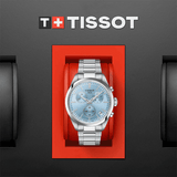 Buy Shop Tissot PR 100 Chronograph Light Blue Dial Silver Steel Strap Watch for Men - T150.417.11.351.00 USA Online