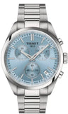 Buy Shop Tissot PR 100 Chronograph Light Blue Dial Silver Steel Strap Watch for Men - T150.417.11.351.00 USA Online