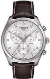 Buy Shop Tissot PR 100 Chronograph Silver Dial Brown Leather Strap Watch for Men - T101.417.16.031.00 USA Online