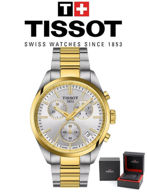 Buy Shop Tissot PR 100 Chronograph Silver Dial Two Tone Steel Strap Watch for Men - T150.417.22.031.00 USA Online