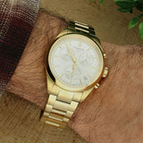 Buy Shop Tissot PR 100 Chronograph White Dial Gold Steel Strap Watch for Men - T150.417.33.031.00 USA Online