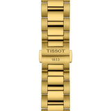 Buy Shop Tissot PR 100 Chronograph White Dial Gold Steel Strap Watch for Men - T150.417.33.031.00 USA Online