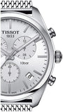 Buy Shop Tissot PR 100 Chronograph White Dial Silver Mesh Bracelet Watch For Men - T101.417.11.031.02 USA Online