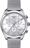 Buy Shop Tissot PR 100 Chronograph White Dial Silver Mesh Bracelet Watch For Men - T101.417.11.031.02 USA Online