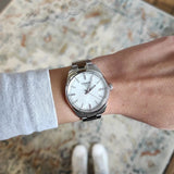 Buy Shop Tissot PR 100 Diamonds Mother of Pearl Dial Silver Steel Strap Watch for Women - T150.210.11.116.00 USA Online