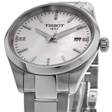 Buy Shop Tissot PR 100 Diamonds Mother of Pearl Dial Silver Steel Strap Watch for Women - T150.210.11.116.00 USA Online