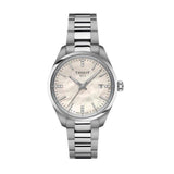 Buy Shop Tissot PR 100 Diamonds Mother of Pearl Dial Silver Steel Strap Watch for Women - T150.210.11.116.00 USA Online