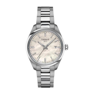 Buy Shop Tissot PR 100 Diamonds Mother of Pearl Dial Silver Steel Strap Watch for Women - T150.210.11.116.00 USA Online