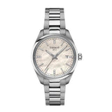 Buy Shop Tissot PR 100 Diamonds Mother of Pearl Dial Silver Steel Strap Watch for Women - T150.210.11.116.00 USA Online
