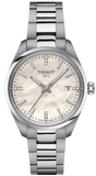 Buy Shop Tissot PR 100 Diamonds Mother of Pearl Dial Silver Steel Strap Watch for Women - T150.210.11.116.00 USA Online