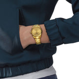 Buy Shop Tissot PR 100 Gold Dial Gold Steel Strap Watch for Women - T150.210.33.021.00 USA Online