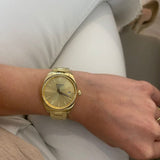 Buy Shop Tissot PR 100 Gold Dial Gold Steel Strap Watch for Women - T150.210.33.021.00 USA Online