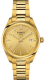 Buy Shop Tissot PR 100 Gold Dial Gold Steel Strap Watch for Women - T150.210.33.021.00 USA Online