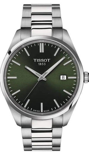 Buy Shop Tissot PR 100 Green Dial Silver Steel Strap Watch for Men - T150.410.11.091.00 USA Online