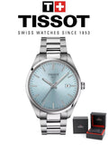 Buy Shop Tissot PR 100 Ice Blue Dial Silver Steel Strap Watch for Men - T150.410.11.351.00 USA Online