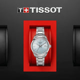 Buy Shop Tissot PR 100 Ice Blue Dial Silver Steel Strap Watch for Women - T150.210.11.351.00 USA Online