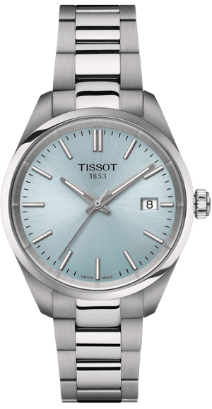 Buy Shop Tissot PR 100 Ice Blue Dial Silver Steel Strap Watch for Women - T150.210.11.351.00 USA Online