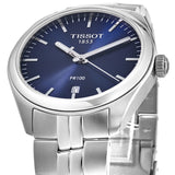 Buy Shop Tissot PR 100 Lady Blue Dial Quartz Watch For Women - T101.210.11.041.00 USA Online