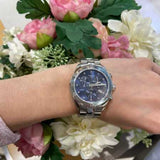 Buy Shop Tissot PR 100 Sport Chic Chronograph Diamonds Blue Dial Silver Steel Strap Watch for Women - T101.917.11.046.00 USA Online