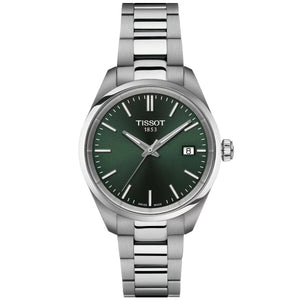 Buy Shop Tissot PR 100 Quartz Green Dial Silver Steel Strap Watch for Women - T150.210.11.091.00 USA Online