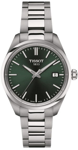 Buy Shop Tissot PR 100 Quartz Green Dial Silver Steel Strap Watch for Women - T150.210.11.091.00 USA Online