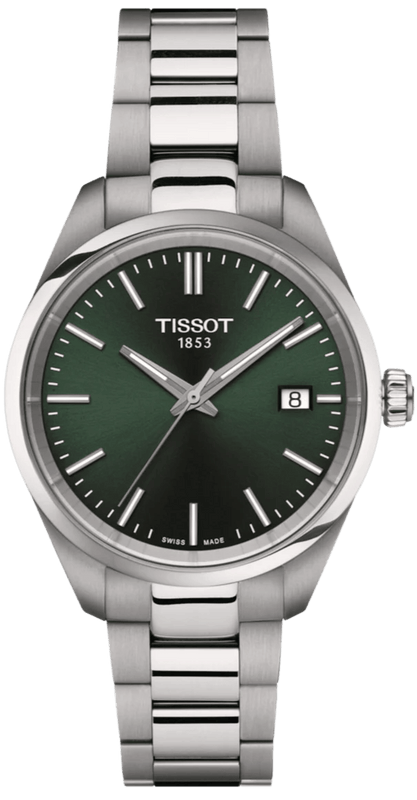 Buy Shop Tissot PR 100 Quartz Green Dial Silver Steel Strap Watch for Women - T150.210.11.091.00 USA Online