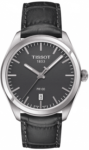 Buy Shop Tissot PR 100 Quartz Leather Strap Watch For Men - T101.410.16.441.00 USA Online