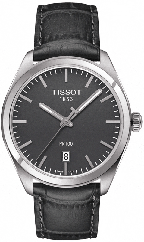 Buy Shop Tissot PR 100 Quartz Leather Strap Watch For Men - T101.410.16.441.00 USA Online