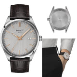 Buy Shop Tissot PR 100 Quartz Silver Dial Black Leather Strap Watch for Men - T150.410.16.031.00 USA Online