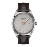 Buy Shop Tissot PR 100 Quartz Silver Dial Black Leather Strap Watch for Men - T150.410.16.031.00 USA Online