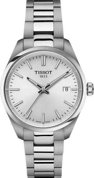 Buy Shop Tissot PR 100 Quartz Silver Dial Silver Steel Strap Watch for Women - T156.210.11.031.00 USA Online