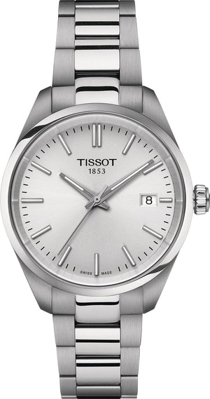 Buy Shop Tissot PR 100 Quartz Silver Dial Silver Steel Strap Watch for Women - T156.210.11.031.00 USA Online