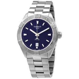 Buy Shop Tissot PR 100 Sport Blue Dial Silver Steel Strap Watch For Men - T101.610.11.041.00 USA Online