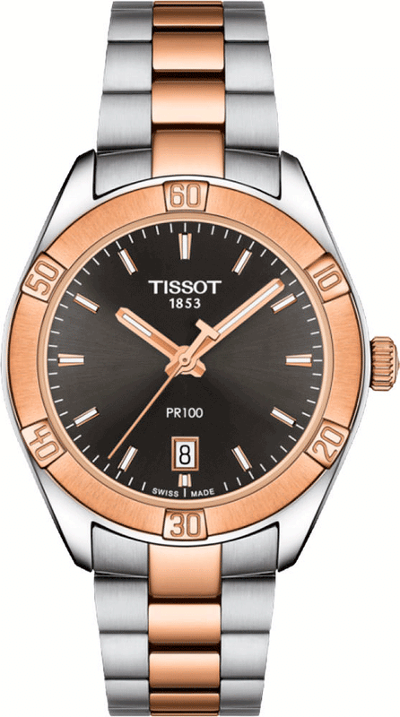 Buy Shop Tissot PR 100 Sport Chic Anthracite Dial Watch For Women - T101.910.22.061.00 USA Online