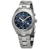 Buy Shop Tissot PR 100 Sport Chic Chronograph Diamonds Blue Dial Silver Steel Strap Watch for Women - T101.917.11.046.00 USA Online