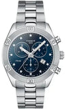 Buy Shop Tissot PR 100 Sport Chic Chronograph Diamonds Blue Dial Silver Steel Strap Watch for Women - T101.917.11.046.00 USA Online