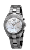 Buy Shop Tissot PR 100 Sport Chic Chronograph Diamonds Mother of Pearl Dial Silver Steel Strap Watch for Women - T101.917.11.116.00 USA Online