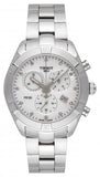 Buy Shop Tissot PR 100 Sport Chic Chronograph Diamonds Mother of Pearl Dial Silver Steel Strap Watch for Women - T101.917.11.116.00 USA Online