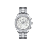 Buy Shop Tissot PR 100 Sport Chic Chronograph Diamonds Mother of Pearl Dial Silver Steel Strap Watch for Women - T101.917.11.116.00 USA Online