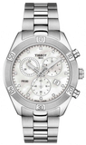 Buy Shop Tissot PR 100 Sport Chic Chronograph Diamonds Mother of Pearl Dial Silver Steel Strap Watch for Women - T101.917.11.116.00 USA Online